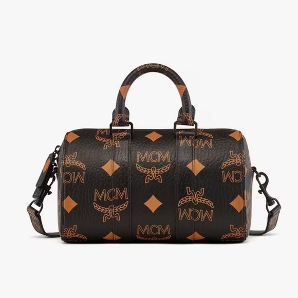NWT..MCM BLACK & TAN VISETOS CROSSBODY PRINT BAG - Picture 4 of 7